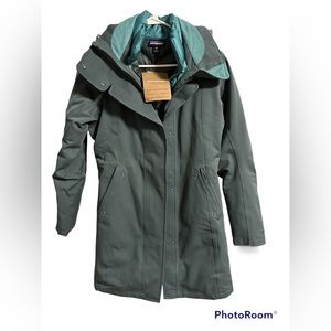 Patagonia Tres 3 In 1 Parka Down Quilted XS Nouveau Green Convertible Coat